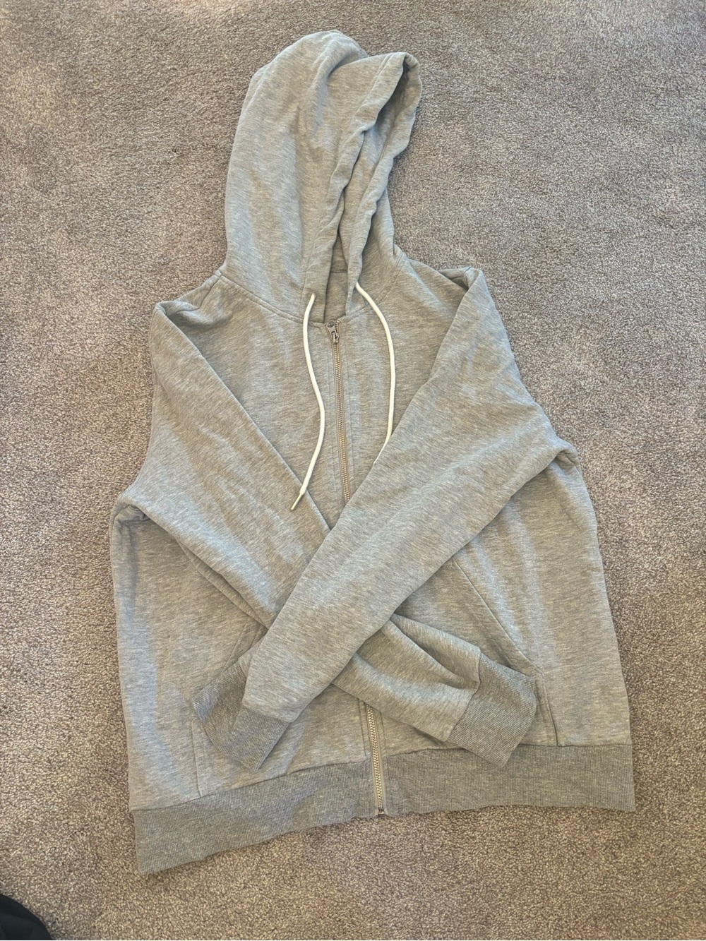 H&M Light Gray Zip-Up Hoodie